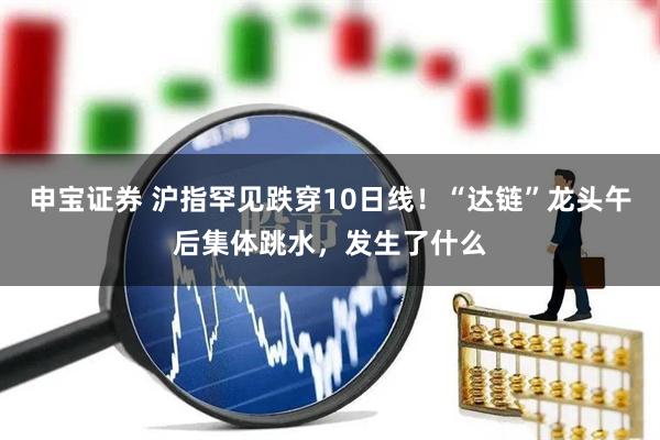 申宝证券 沪指罕见跌穿10日线！“达链”龙头午后集体跳水，发生了什么